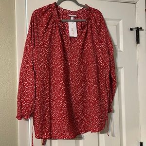 NWT Isabel Ingrid & Isabel maternity long sleeve ruffle top size XL